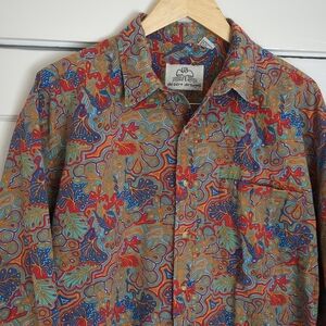 Vtg Jimmy Pike Desert Designs Psychedelics Long Sleeve Button Shirt Large XL